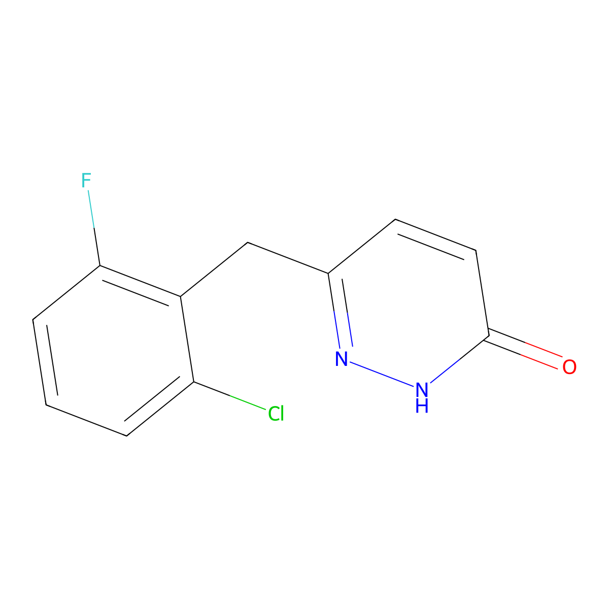 6-(2-Chloro-6-fluorobenzyl)-3-pyridazinol molecular structure, CAS 320419-50-9