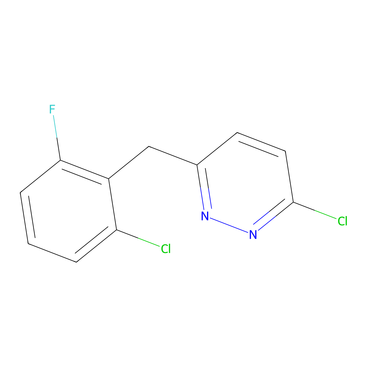 3-Chloro-6-[(2-chloro-6-fluorophenyl)methyl]pyridazine molecular structure, CAS 320419-53-2