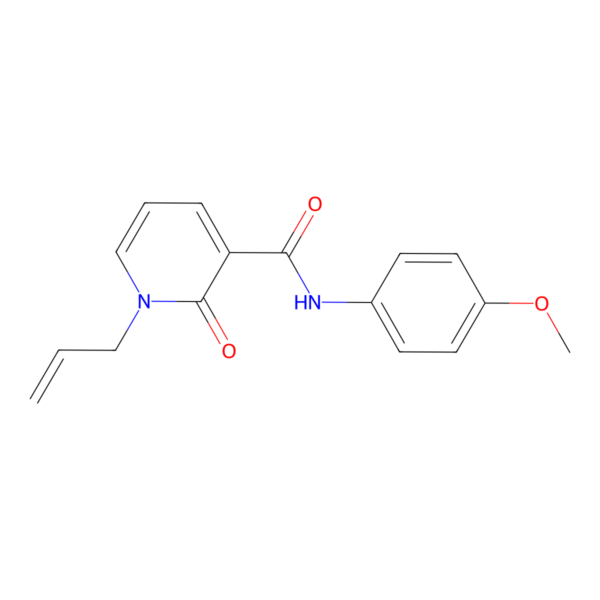 1-allyl-N-(4-methoxyphenyl)-2-oxo-1,2-dihydro-3-pyridinecarboxamide molecular structure, CAS 320419-74-7