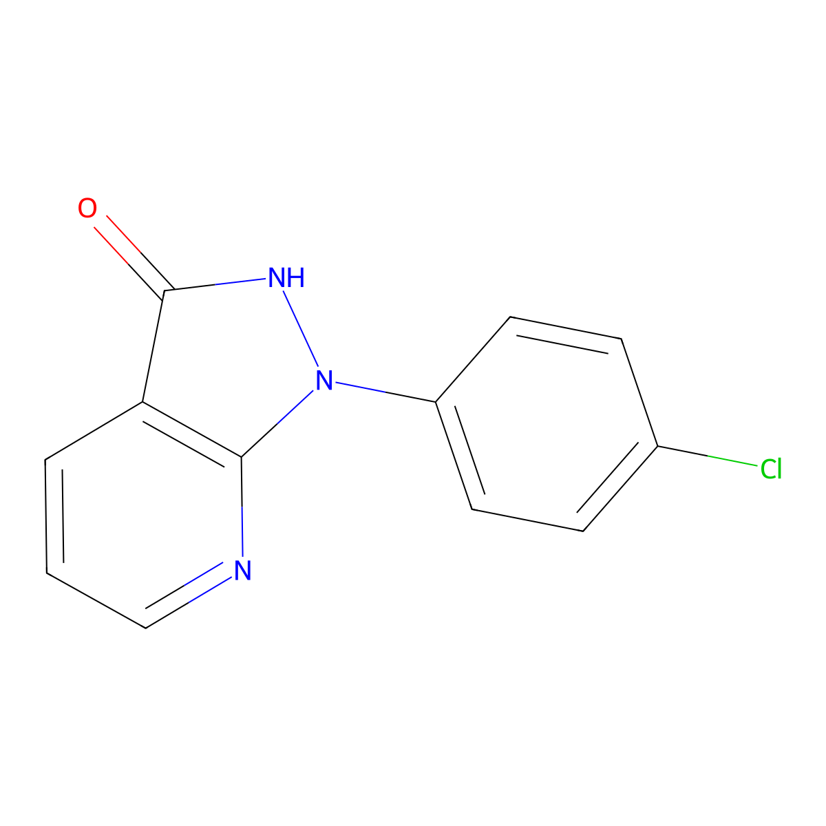 1-(4-chlorophenyl)-1,2-dihydro-3H-pyrazolo[3,4-b]pyridin-3-one molecular structure, CAS 320419-75-8