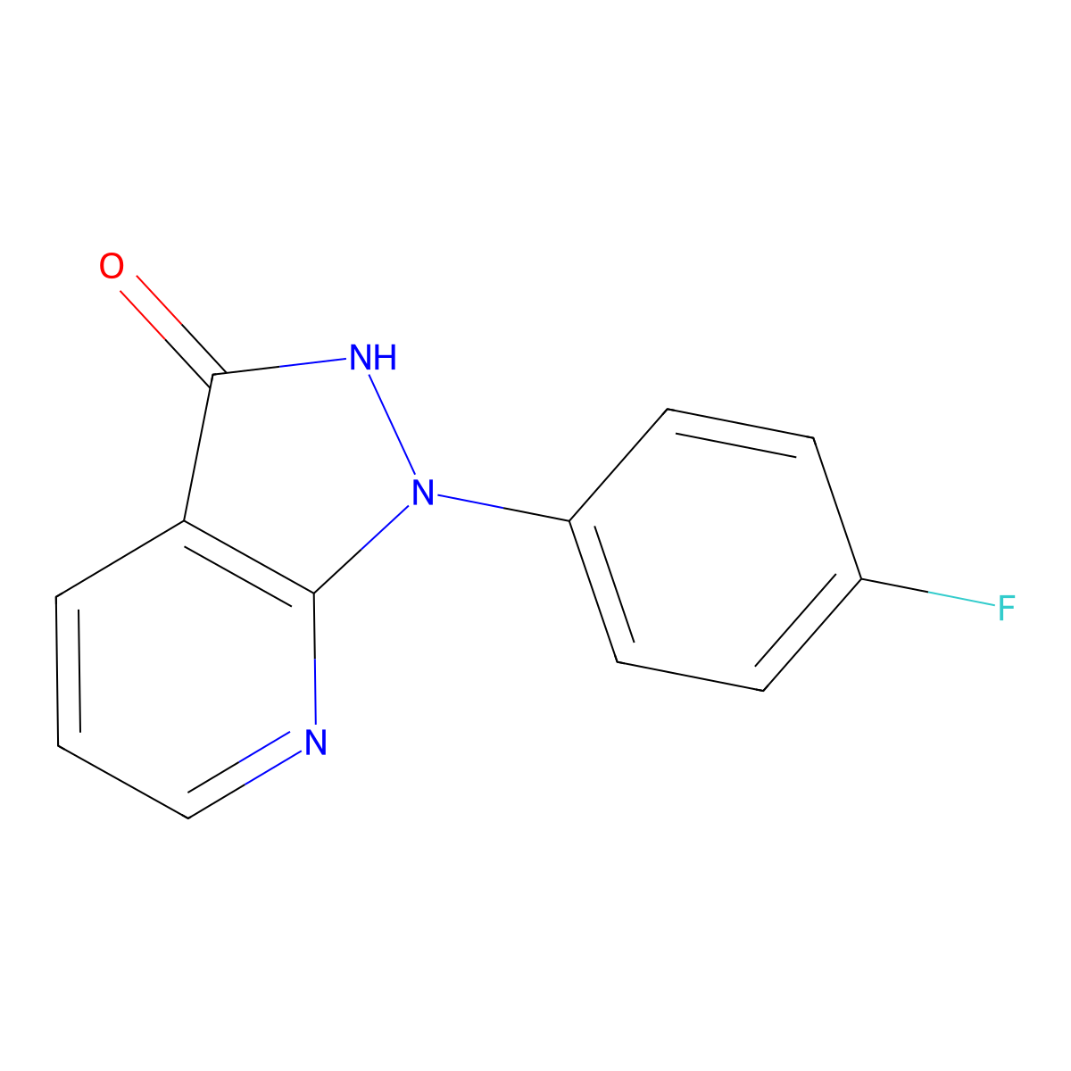 1-(4-fluorophenyl)-1,2-dihydro-3H-pyrazolo[3,4-b]pyridin-3-one molecular structure, CAS 320419-94-1