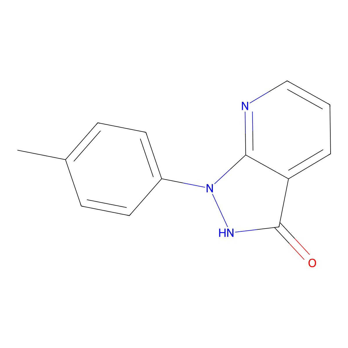 1-(4-methylphenyl)-1,2-dihydro-3H-pyrazolo[3,4-b]pyridin-3-one molecular structure, CAS 320419-95-2