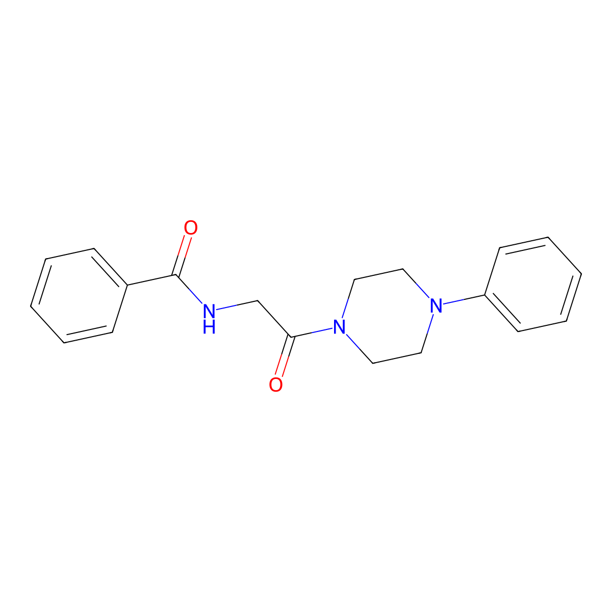 N-[2-oxo-2-(4-phenylpiperazin-1-yl)ethyl]benzamide molecular structure, CAS 320420-15-3