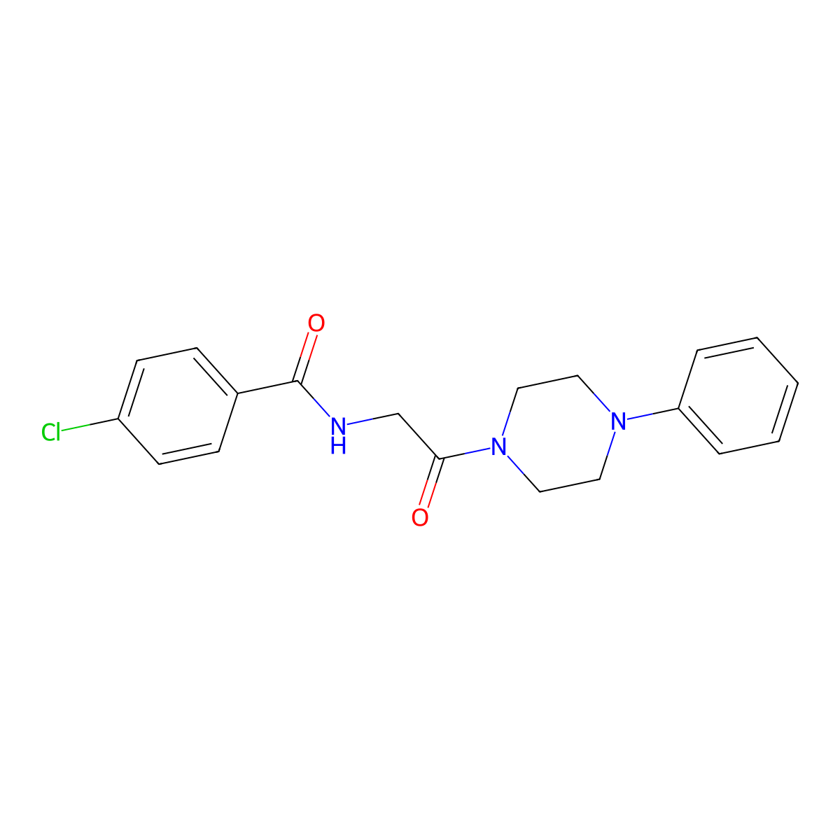 4-chloro-N-[2-oxo-2-(4-phenylpiperazin-1-yl)ethyl]benzamide molecular structure, CAS 320420-17-5
