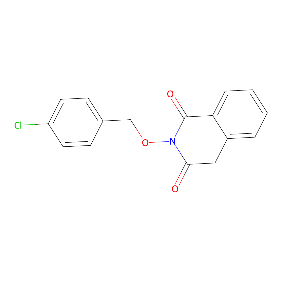 2-[(4-chlorobenzyl)oxy]-1,3(2H,4H)-isoquinolinedione molecular structure, CAS 320420-22-2