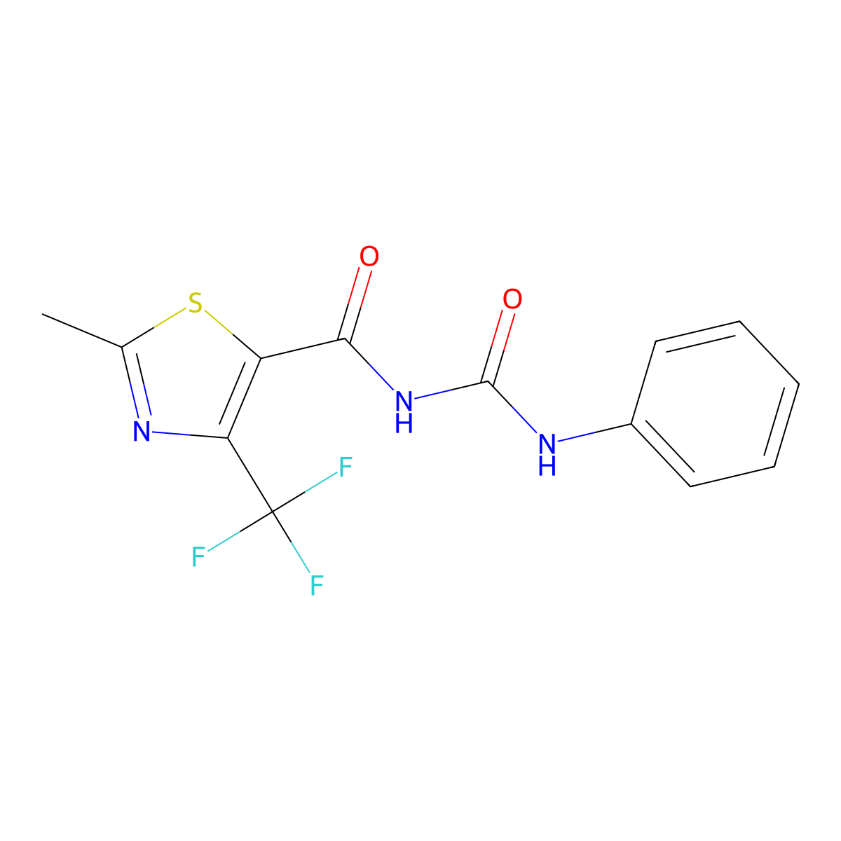 N-{[2-methyl-4-(trifluoromethyl)-1,3-thiazol-5-yl]carbonyl}-N'-phenylurea molecular structure, CAS 320420-60-8
