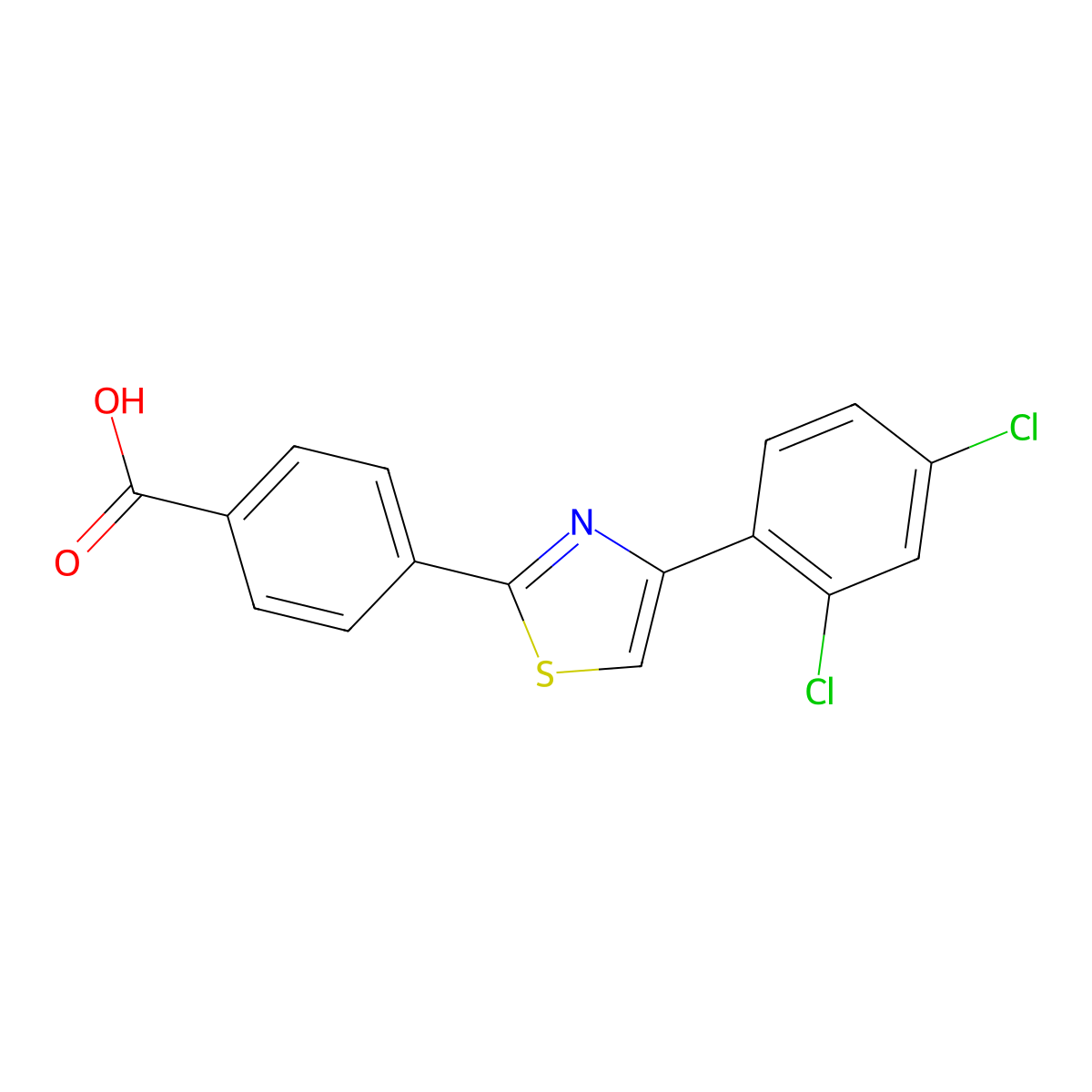 4-[4-(2,4-dichlorophenyl)-1,3-thiazol-2-yl]benzoic Acid molecular structure, CAS 320420-89-1