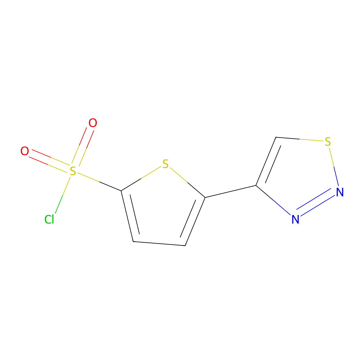 5-(1,2,3-Thiadiazol-4-yl)-2-thiophenesulfonyl chloride molecular structure, CAS 320421-81-6