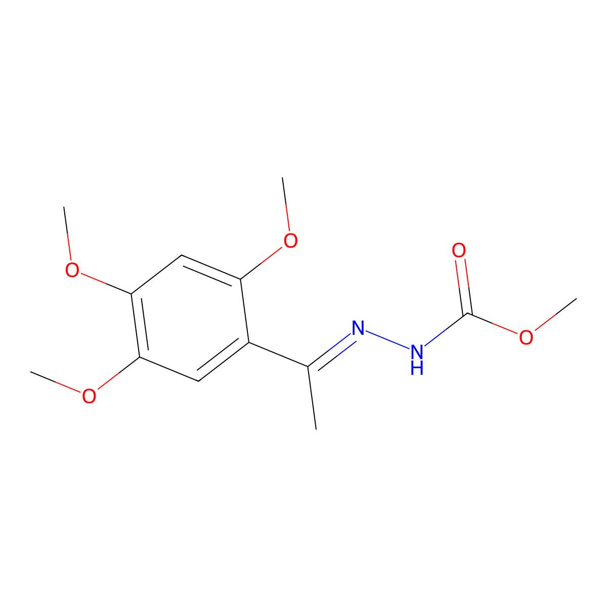 Methyl 2-[1-(2,4,5-trimethoxyphenyl)ethylidene]-1-hydrazinecarboxylate molecular structure, CAS 320421-86-1