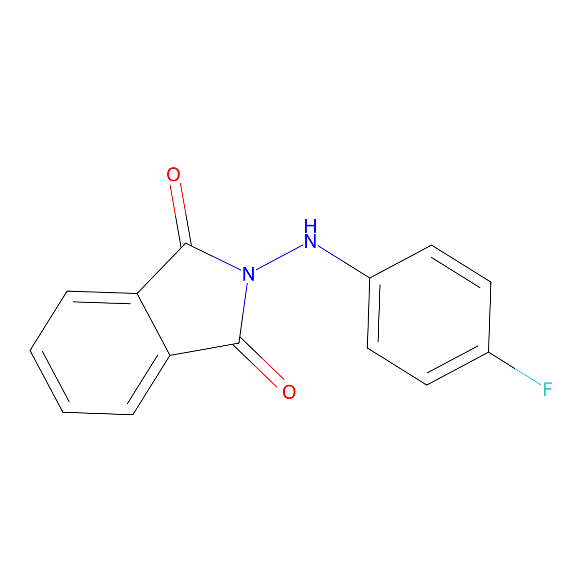 2-(4-fluoroanilino)-1H-isoindole-1,3(2H)-dione molecular structure, CAS 320421-94-1