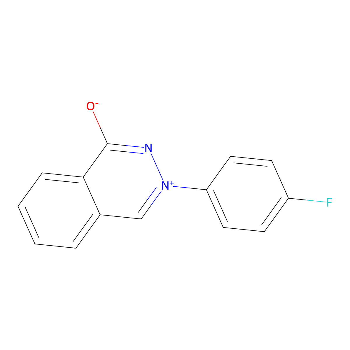 3-(4-Fluorophenyl)phthalazin-3-ium-1-olate molecular structure, CAS 320422-01-3