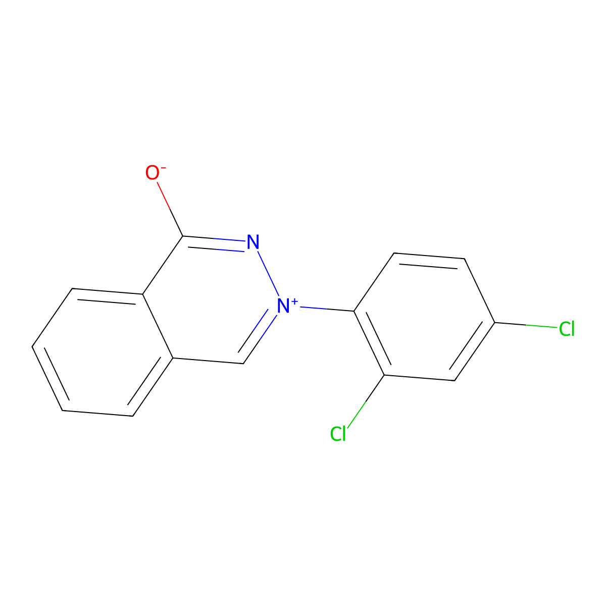 3-(2,4-Dichlorophenyl)phthalazin-3-ium-1-olate molecular structure, CAS 320422-02-4