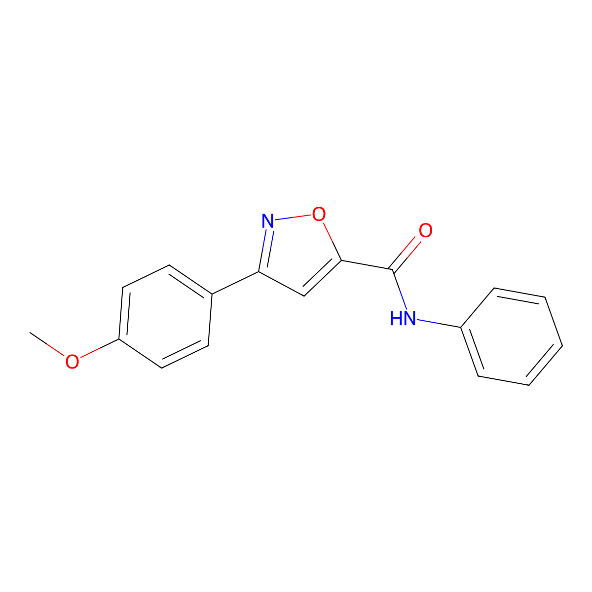 3-(4-methoxyphenyl)-N-phenyl-5-isoxazolecarboxamide molecular structure, CAS 320422-04-6