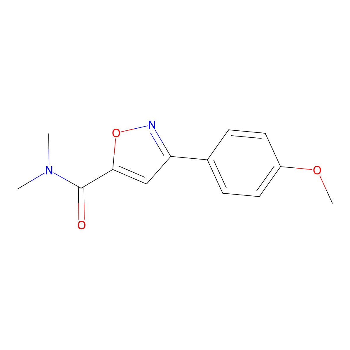 3-(4-methoxyphenyl)-N,N-dimethyl-1,2-oxazole-5-carboxamide molecular structure, CAS 320422-05-7