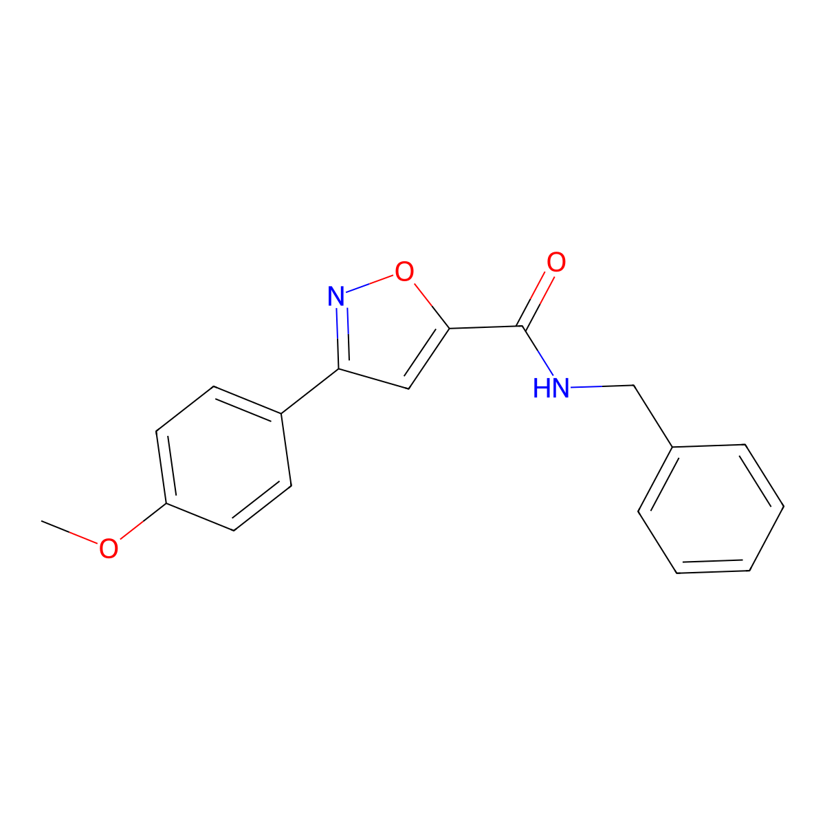 N-benzyl-3-(4-methoxyphenyl)-1,2-oxazole-5-carboxamide molecular structure, CAS 320422-26-2
