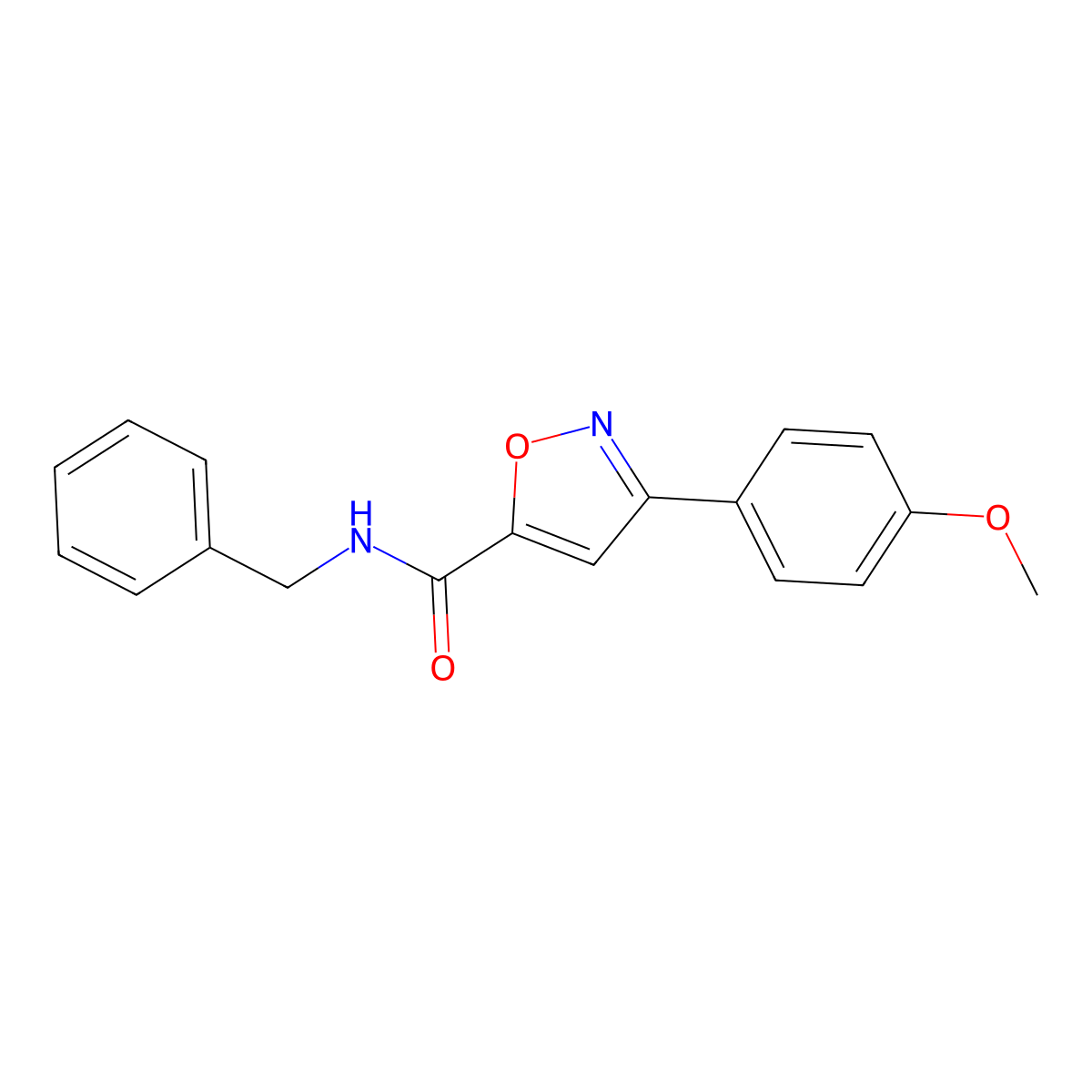 N-benzyl-3-(4-methoxyphenyl)-1,2-oxazole-5-carboxamide molecular structure, CAS 320422-26-2