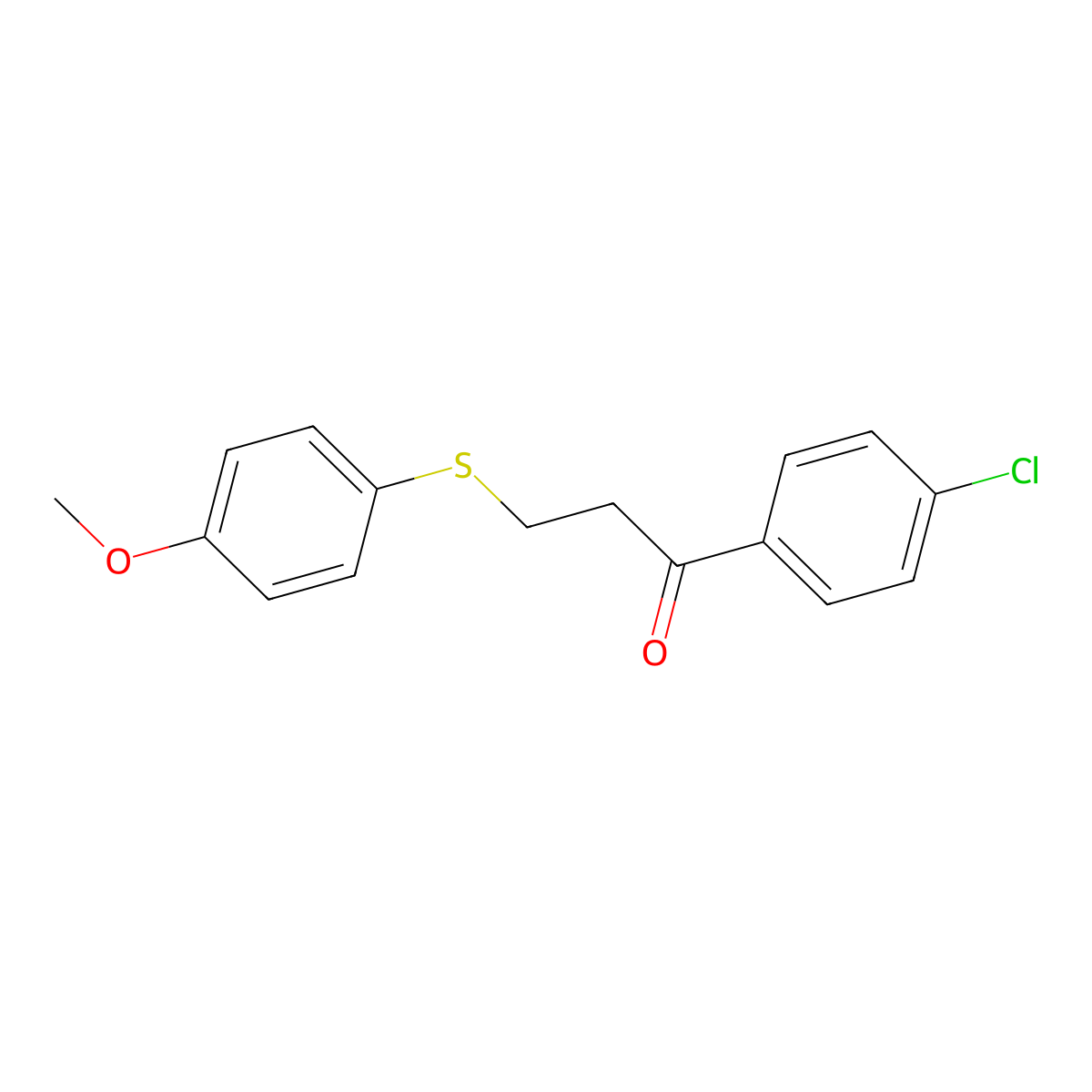 1-(4-Chlorophenyl)-3-[(4-methoxyphenyl)sulfanyl]-1-propanone molecular structure, CAS 320422-67-1