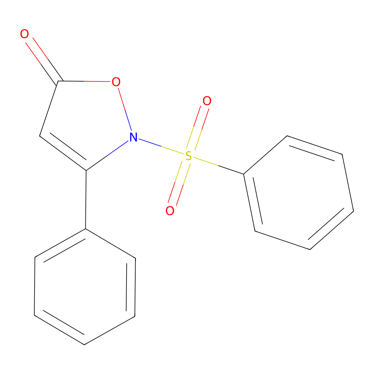 3-phenyl-2-(phenylsulfonyl)-5(2H)-isoxazolone molecular structure, CAS 320423-38-9