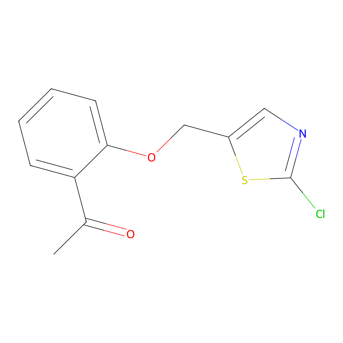 1-{2-[(2-Chloro-1,3-thiazol-5-yl)methoxy]phenyl}-1-ethanone molecular structure, CAS 320423-63-0