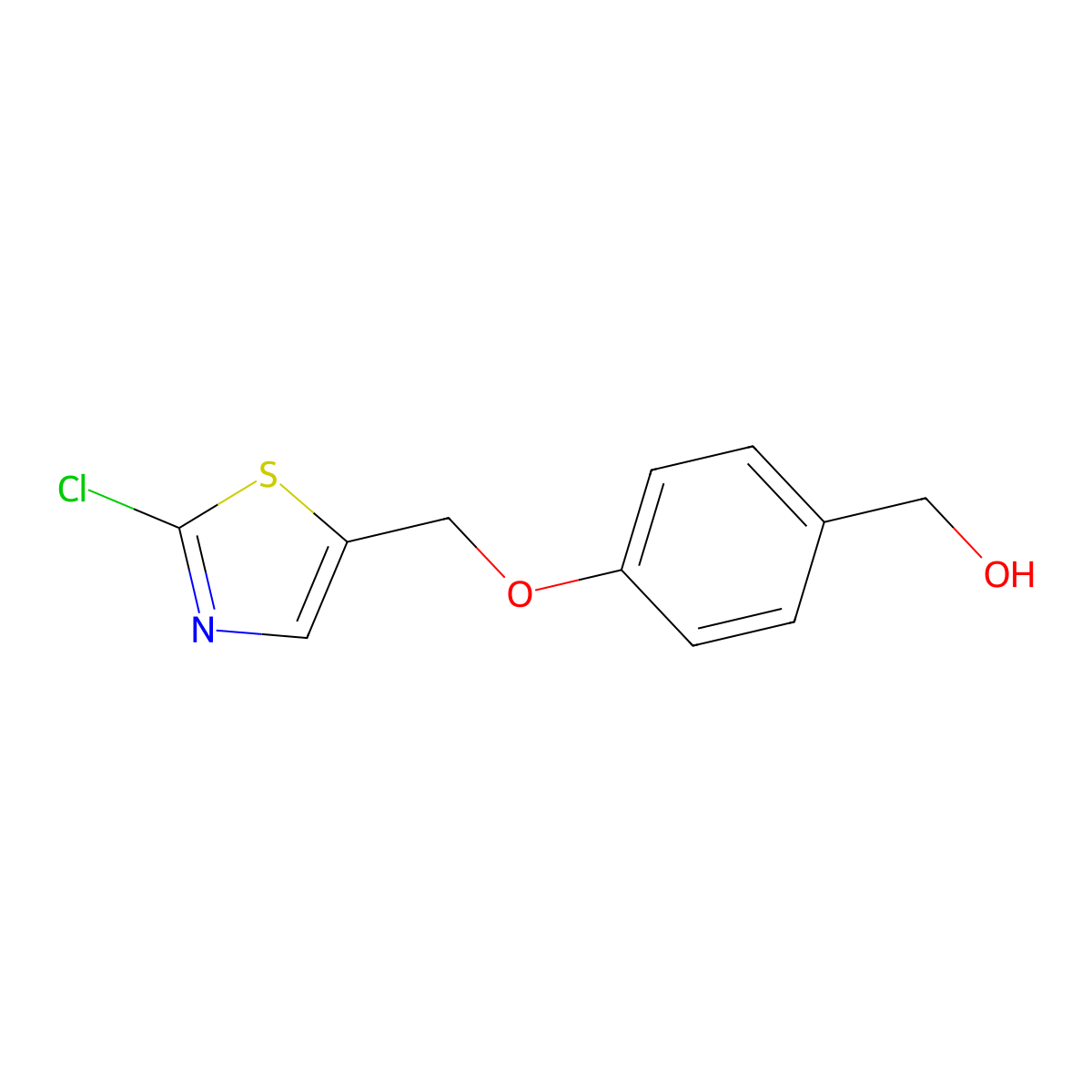 {4-[(2-Chloro-1,3-thiazol-5-yl)methoxy]phenyl}methanol molecular structure, CAS 320423-67-4