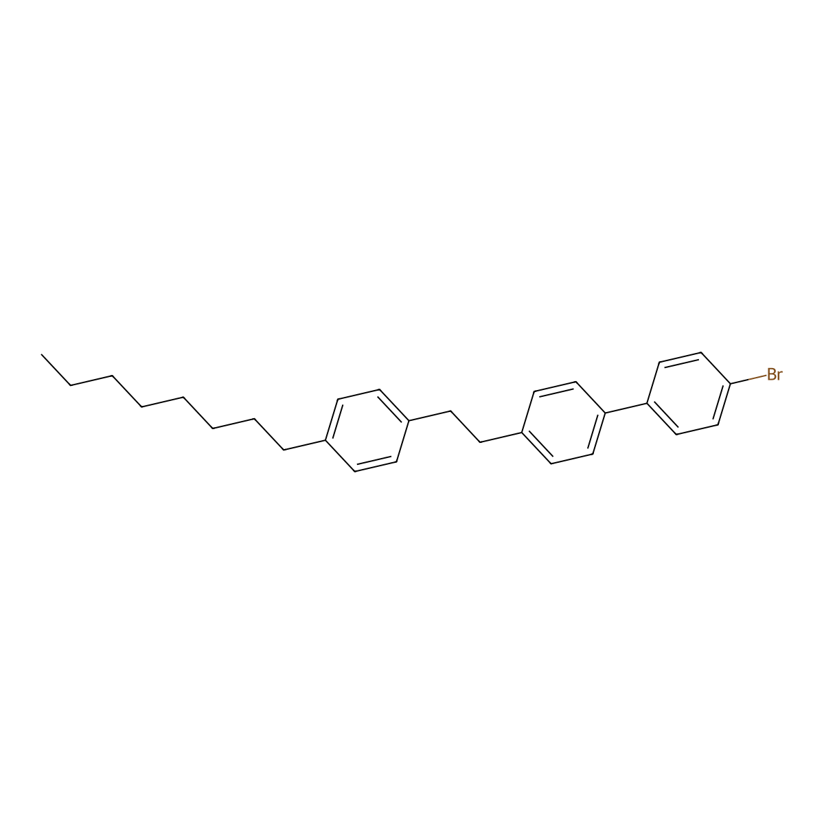 4-Bromo-4'-(4-octylphenethyl)-1,1'-biphenyl molecular structure, CAS 320423-69-6
