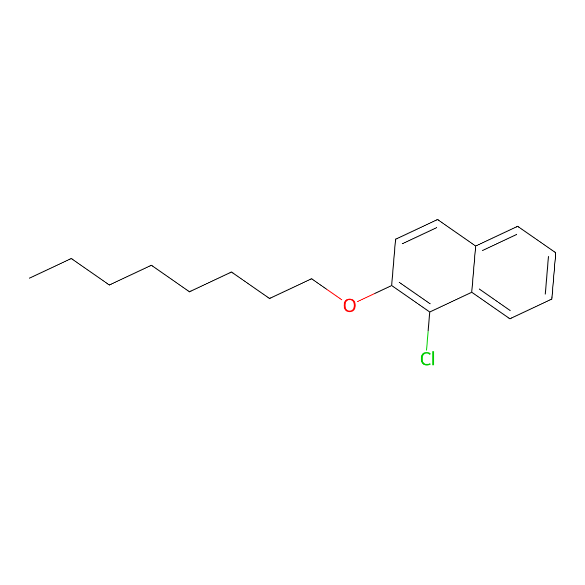 1-Chloro-2-(octyloxy)naphthalene molecular structure, CAS 320423-71-0
