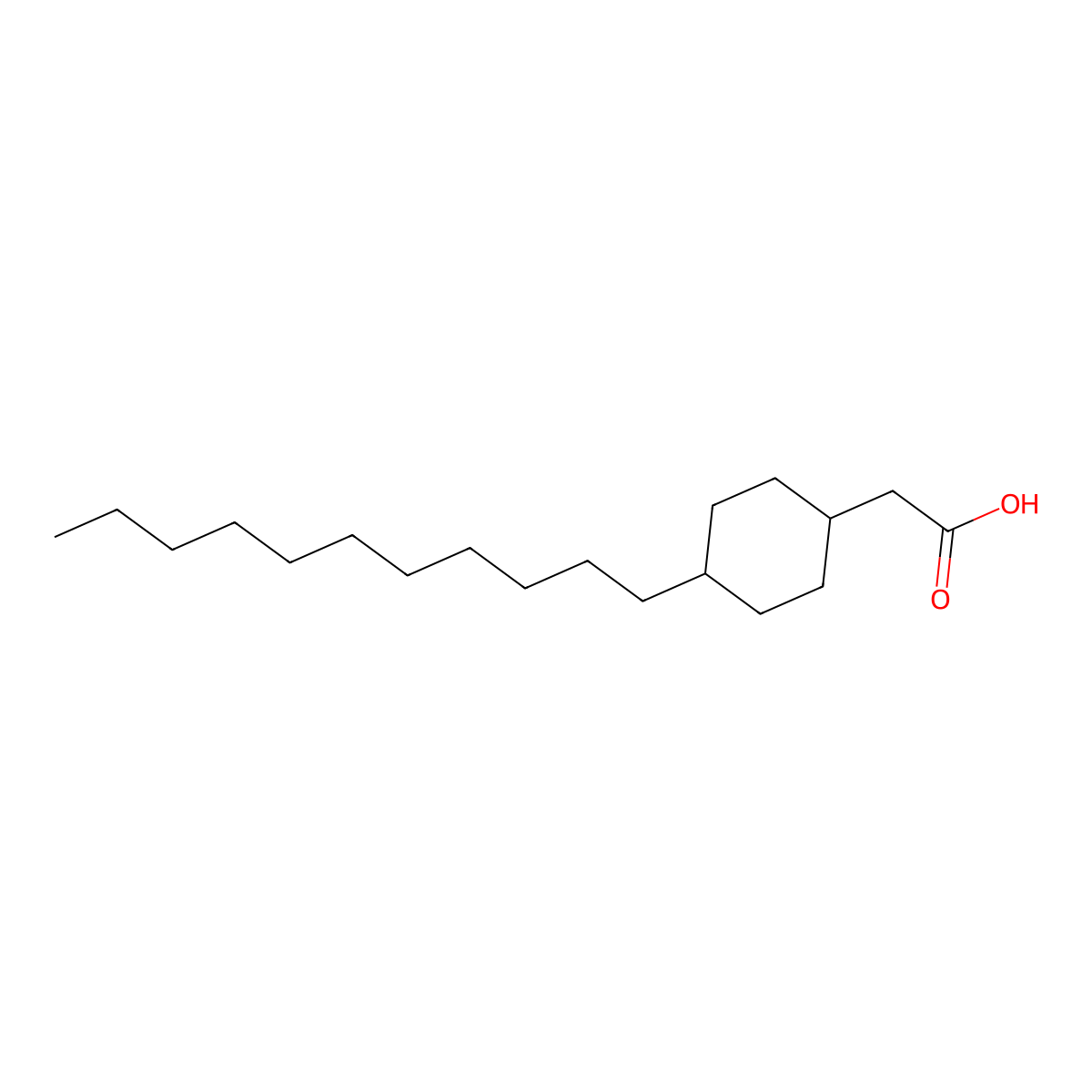 2-(4-undecylcyclohexyl)acetic Acid molecular structure, CAS 320423-74-3