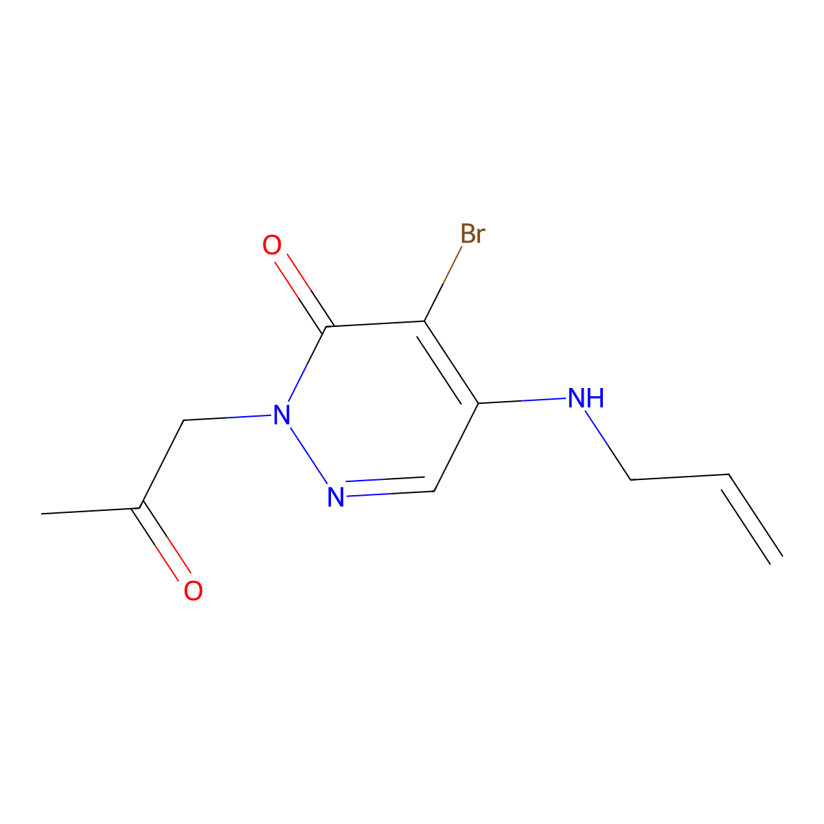 5-(allylamino)-4-bromo-2-(2-oxopropyl)-3(2H)-pyridazinone molecular structure, CAS 320423-91-4