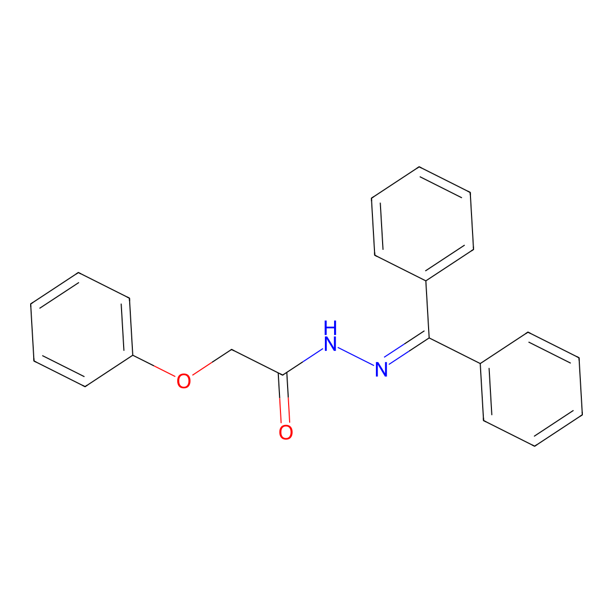 N'-(diphenylmethylene)-2-phenoxyacetohydrazide molecular structure, CAS 320423-94-7