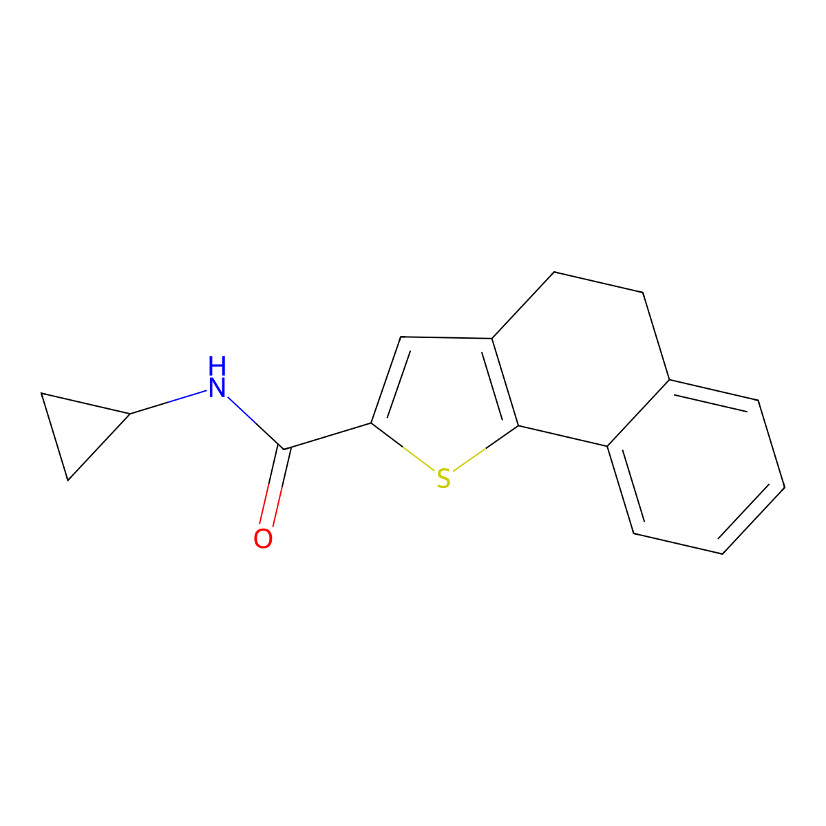 N-cyclopropyl-4,5-dihydronaphtho[1,2-b]thiophene-2-carboxamide molecular structure, CAS 320424-02-0