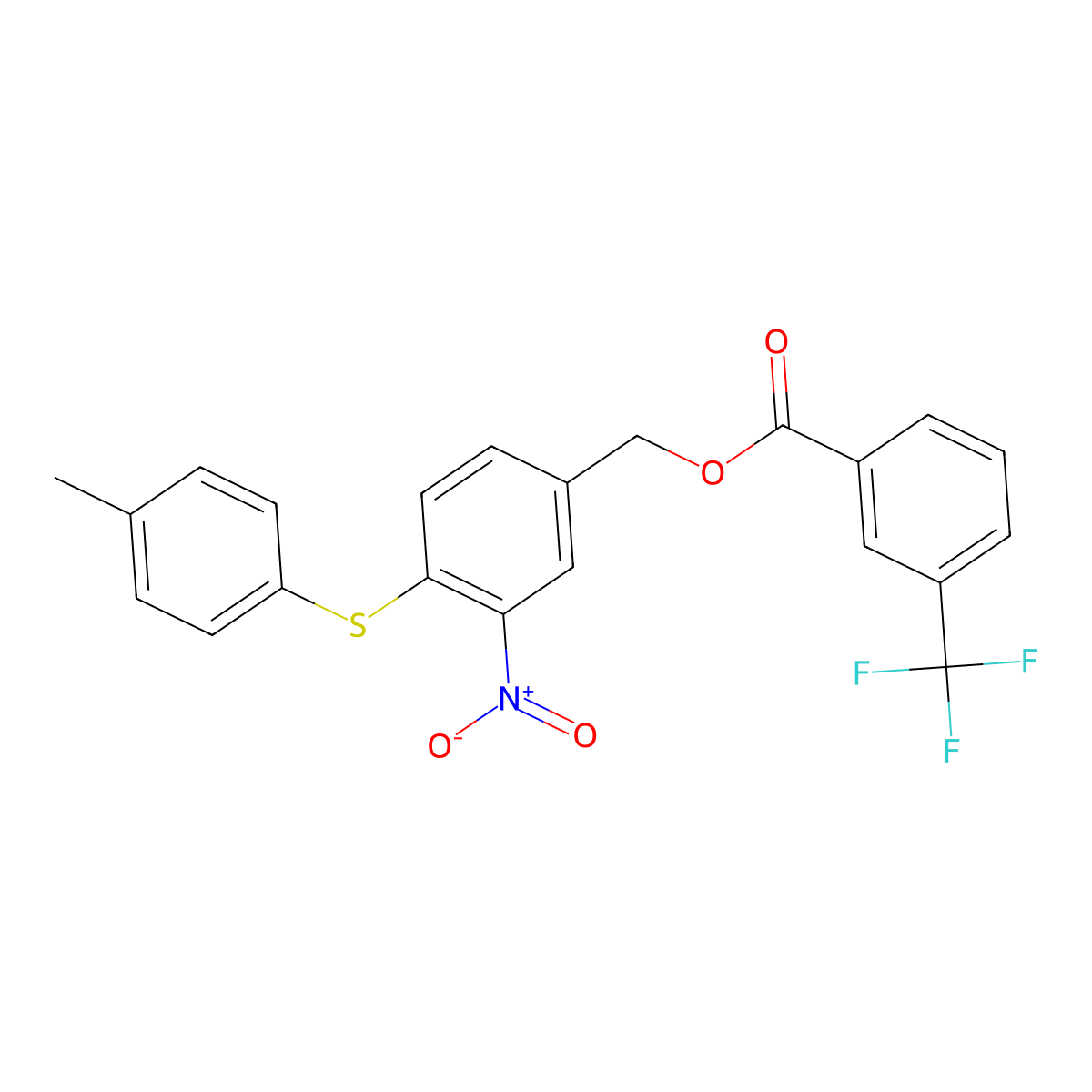 4-[(4-Methylphenyl)sulfanyl]-3-nitrobenzyl 3-(trifluoromethyl)benzenecarboxylate molecular structure, CAS 320424-06-4