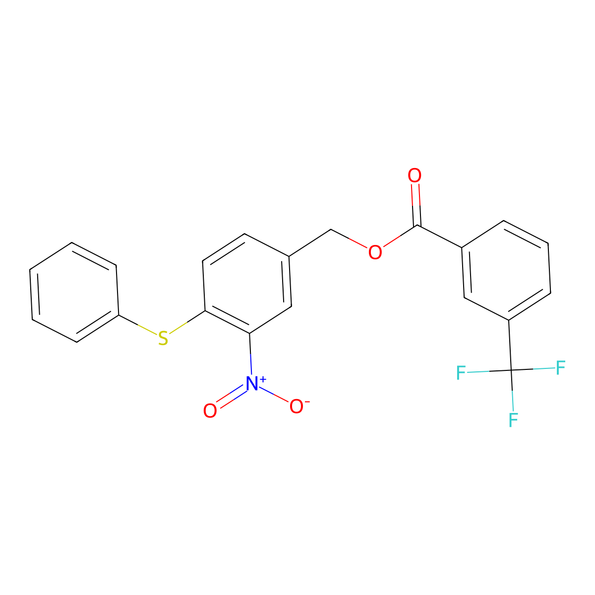 3-Nitro-4-(phenylsulfanyl)benzyl 3-(trifluoromethyl)benzenecarboxylate molecular structure, CAS 320424-14-4