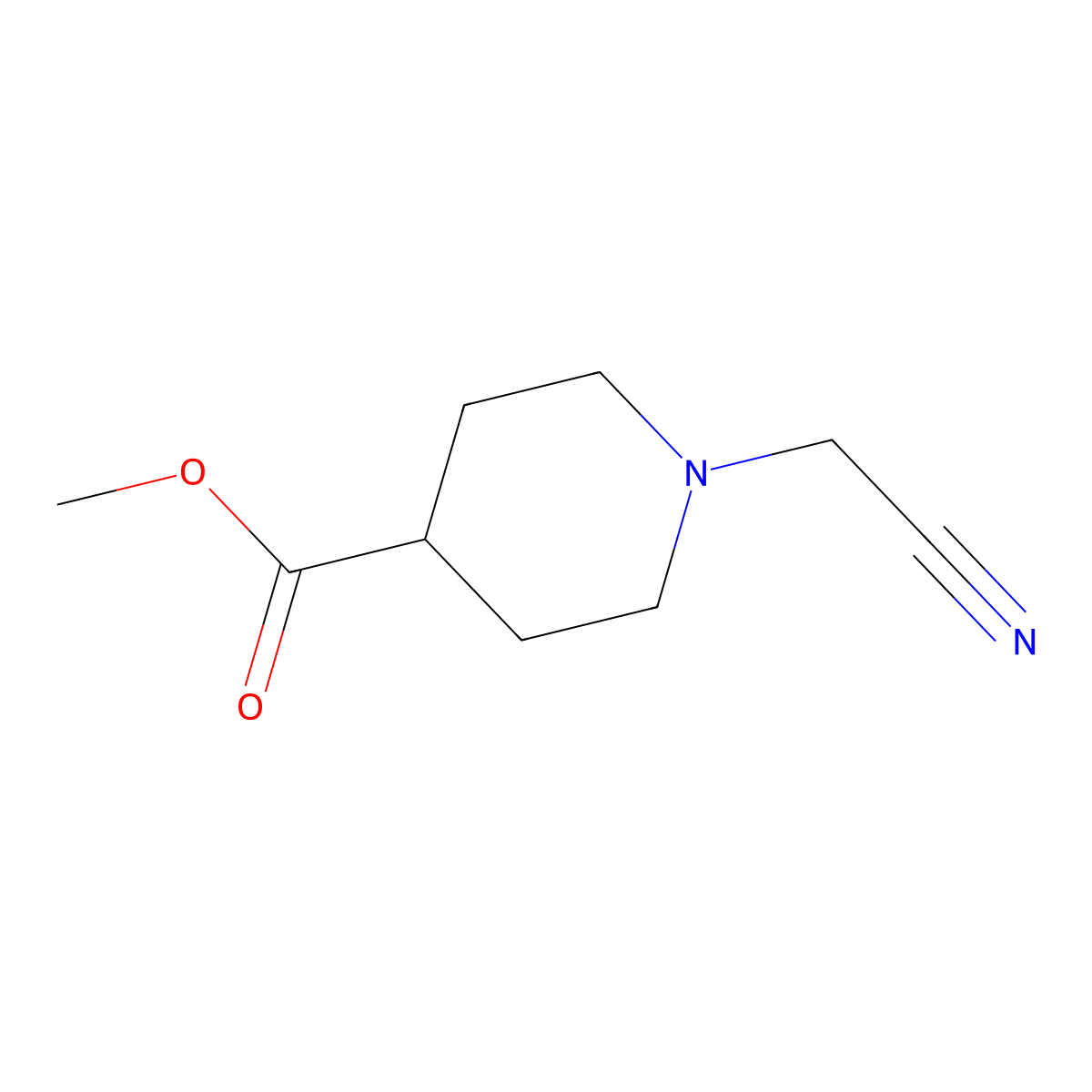 Methyl 1-(cyanomethyl)piperidine-4-carboxylate molecular structure, CAS 320424-43-9
