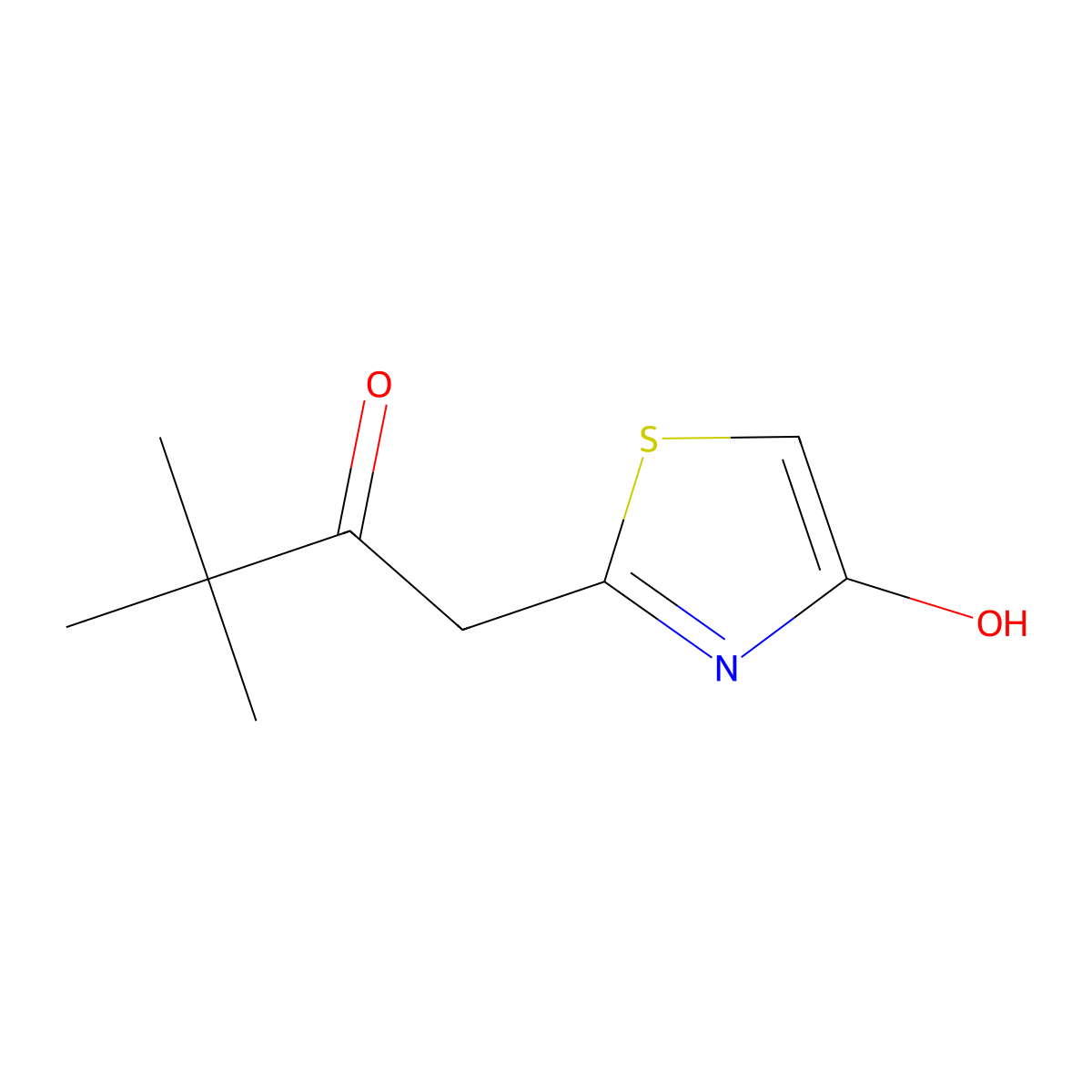 1-(4-Hydroxy-1,3-thiazol-2-yl)-3,3-dimethylbutan-2-one molecular structure, CAS 320424-47-3