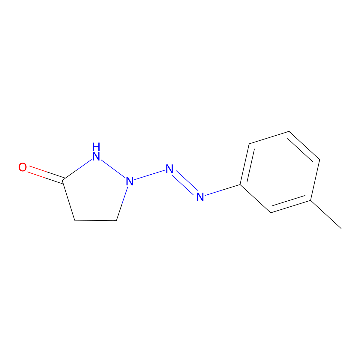 1-[2-(3-methylphenyl)diazenyl]tetrahydro-3H-pyrazol-3-one molecular structure, CAS 320424-55-3