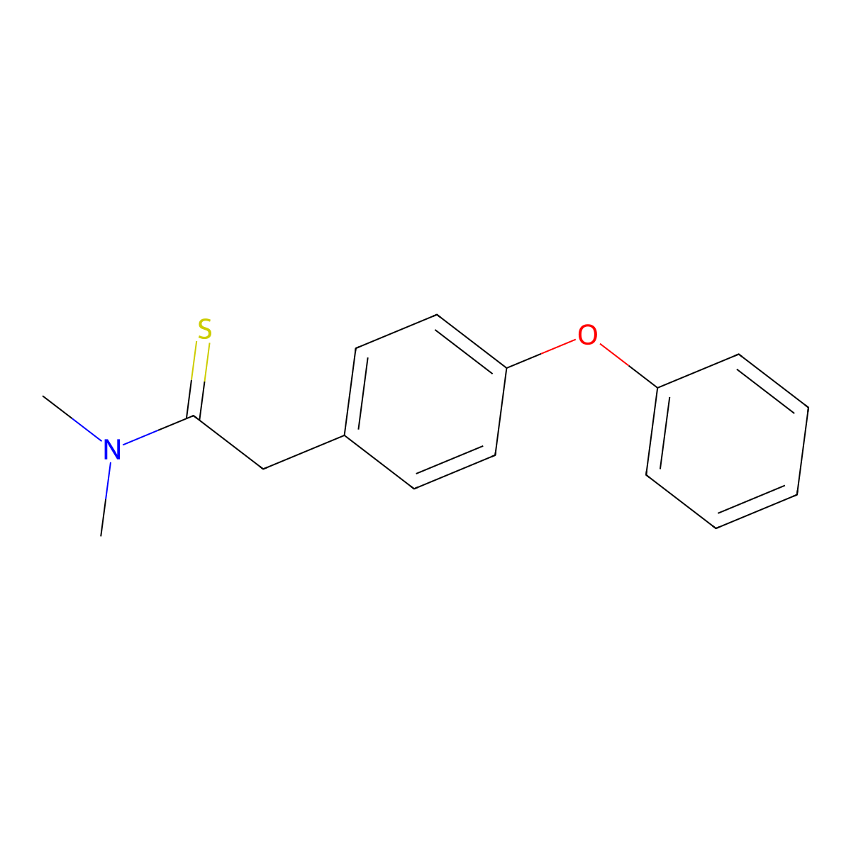 N,N-Dimethyl-4-phenoxybenzeneethanethioamide molecular structure, CAS 320424-64-4
