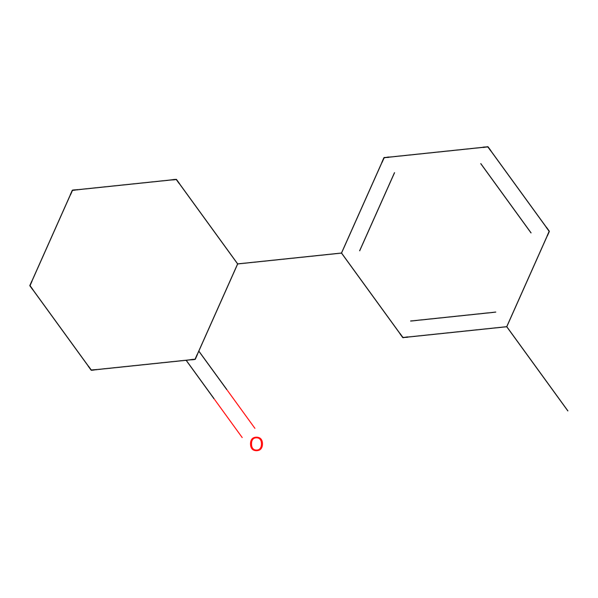 2-(3-Methylphenyl)cyclohexan-1-one molecular structure, CAS 32045-66-2