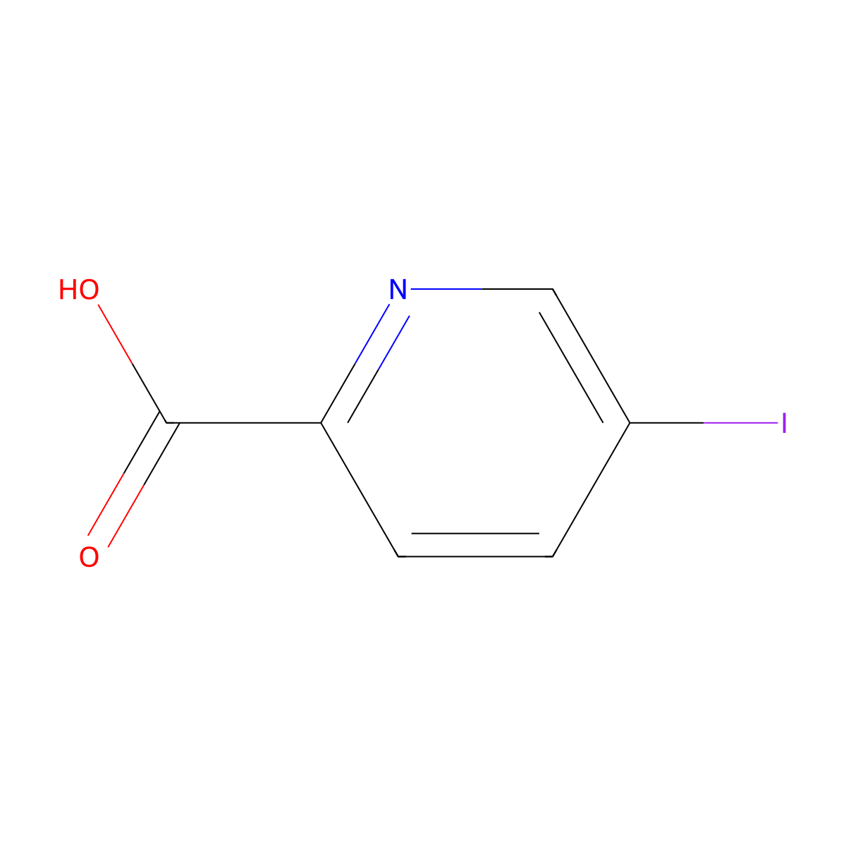5-iodopyridine-2-carboxylic Acid molecular structure, CAS 32046-43-8