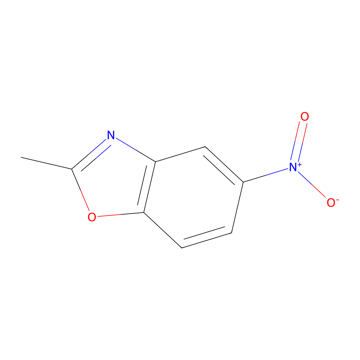2-Methyl-5-nitrobenzoxazole molecular structure, CAS 32046-51-8