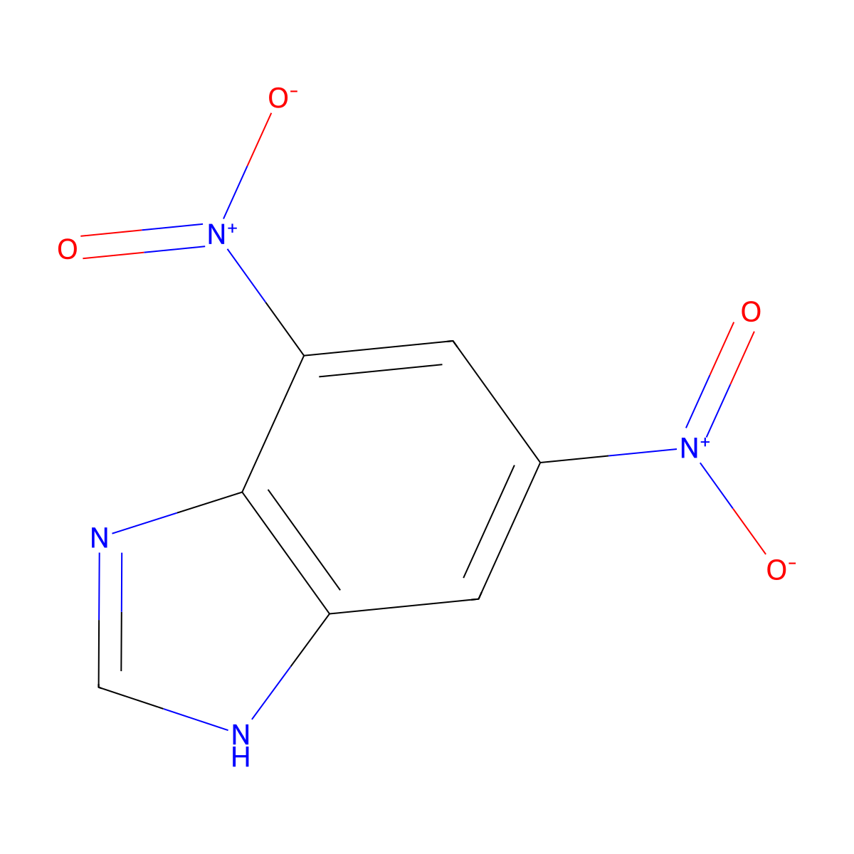 4,6-Dinitro-1H-benzimidazole molecular structure, CAS 32046-80-3