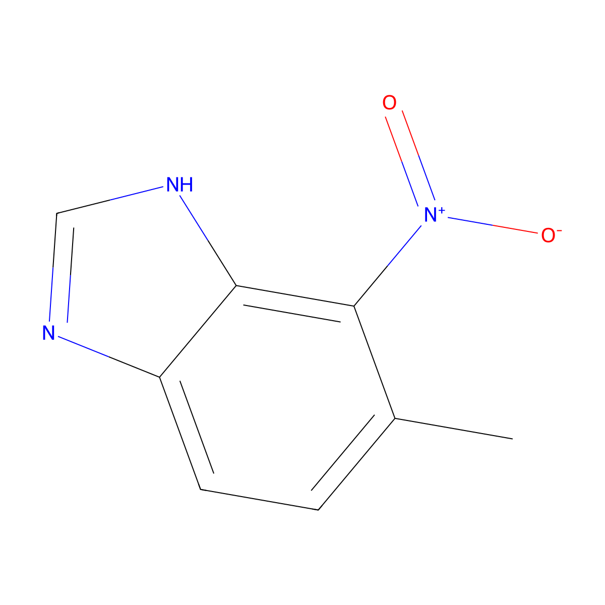 5-methyl-4-nitro-1H-benzimidazole molecular structure, CAS 32046-84-7