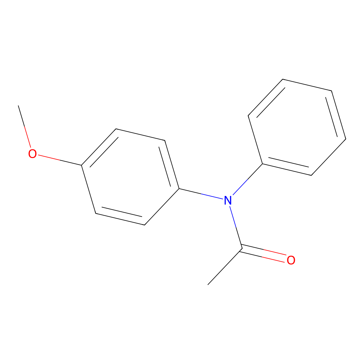 N-(4-Methoxyphenyl)-N-phenylacetamide molecular structure, CAS 32047-93-1