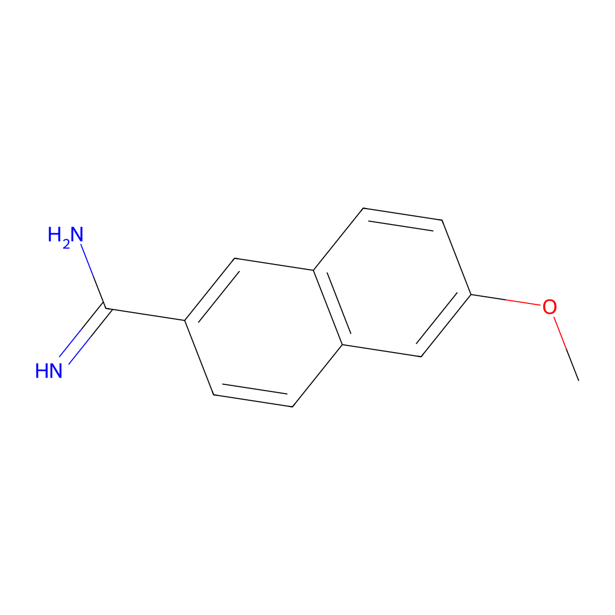6-Methoxy-naphthalene-2-carboxamidine molecular structure, CAS 32048-10-5