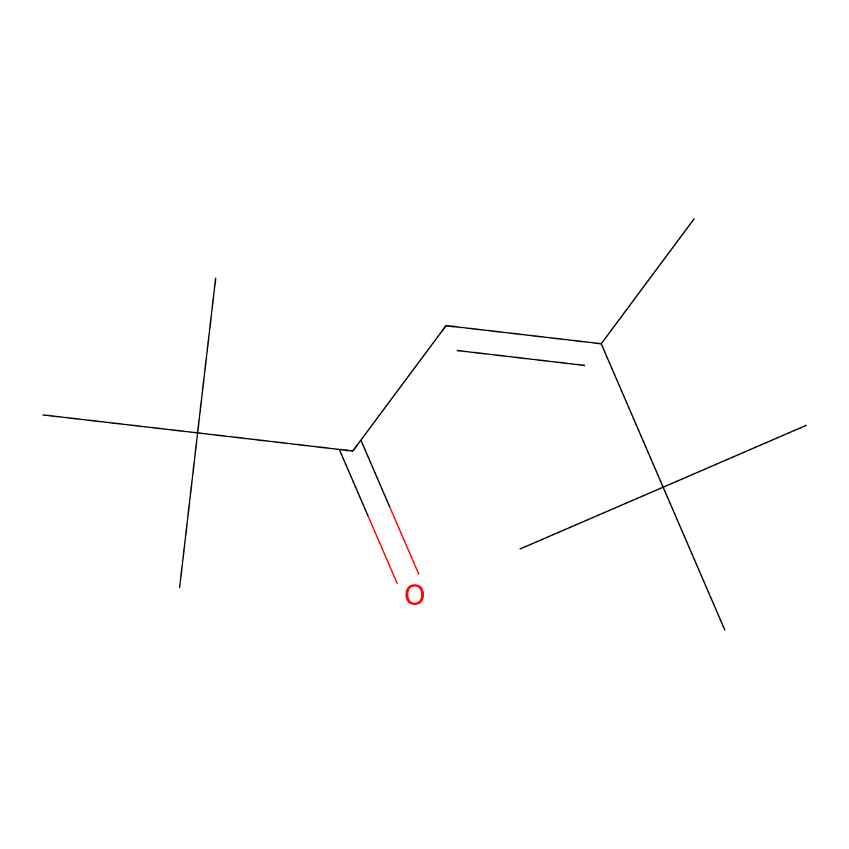 2,2,5,6,6-Pentamethylhept-4-en-3-one molecular structure, CAS 3205-31-0