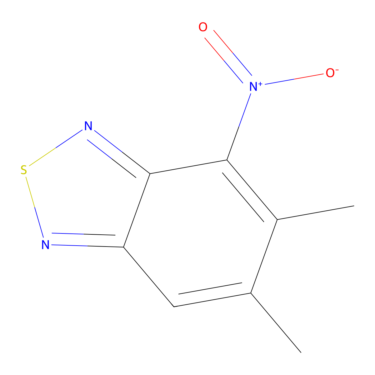 5,6-Dimethyl-4-nitro-2,1,3-benzothiadiazole molecular structure, CAS 32051-96-0