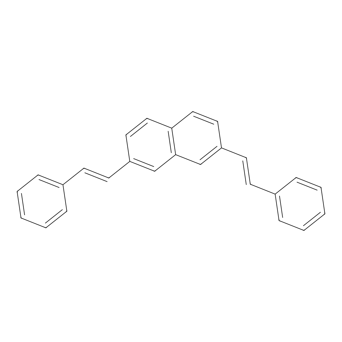 2,7-Bis(2-phenylethen-1-yl)naphthalene molecular structure, CAS 32057-88-8