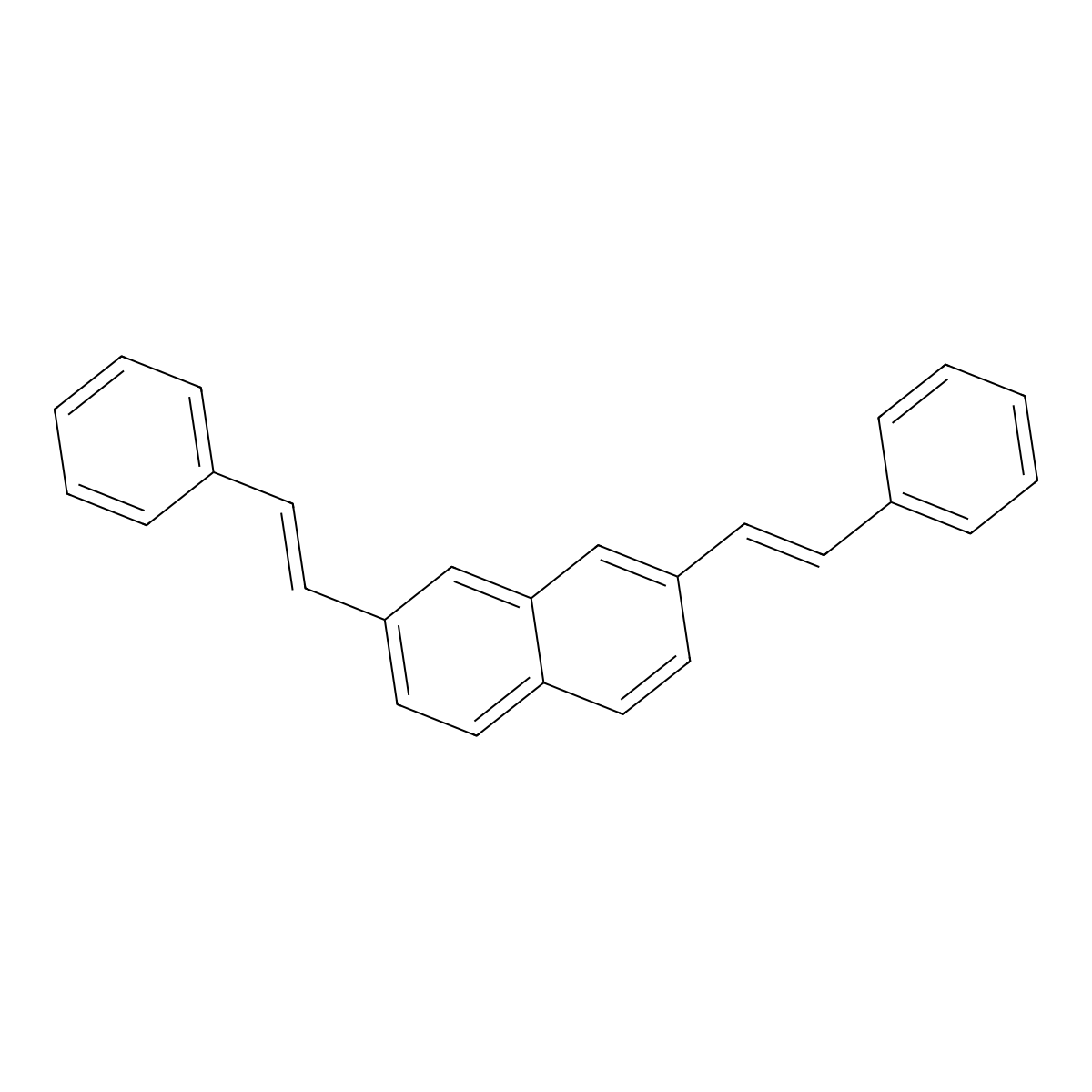 2,7-Bis(2-phenylethen-1-yl)naphthalene molecular structure, CAS 32057-88-8
