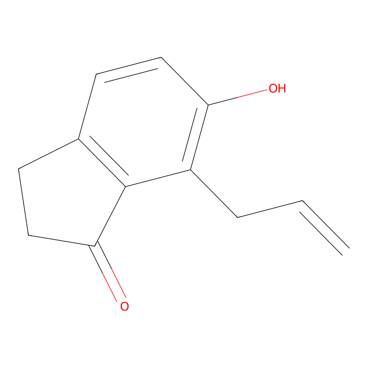 6-Hydroxy-7-(prop-2-en-1-yl)-2,3-dihydro-1H-inden-1-one molecular structure, CAS 320574-77-4