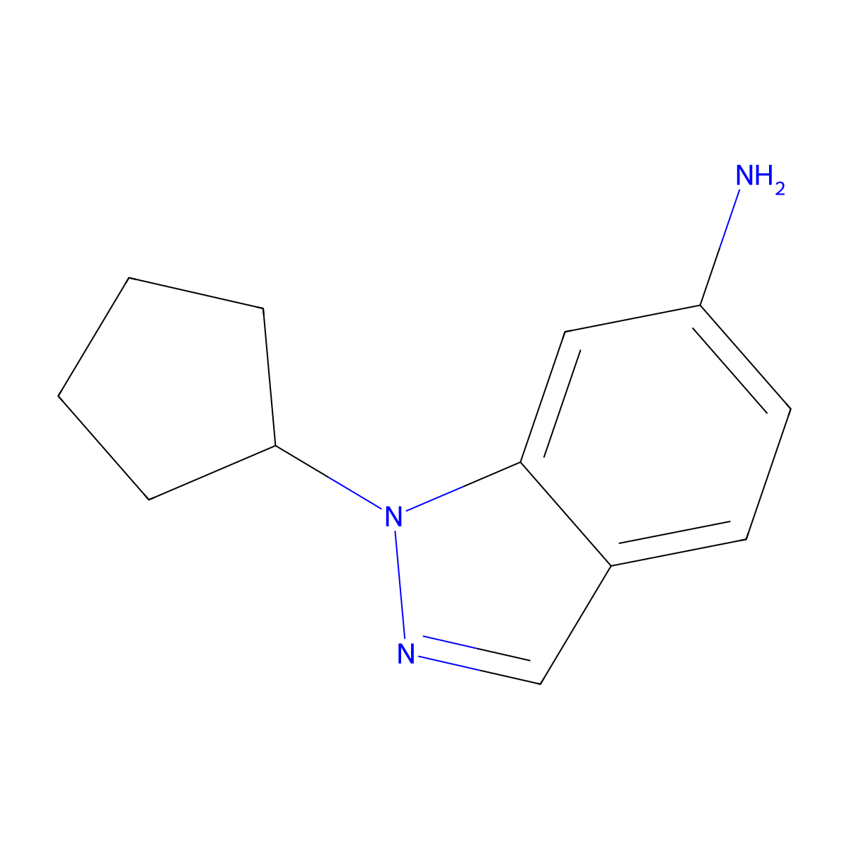 1-Cyclopentyl-1h-indazol-6-amine molecular structure, CAS 320575-77-7