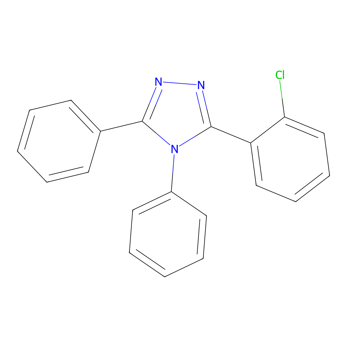 3-(2-Chlorophenyl)-4,5-diphenyl-1,2,4-triazole molecular structure, CAS 320576-18-9